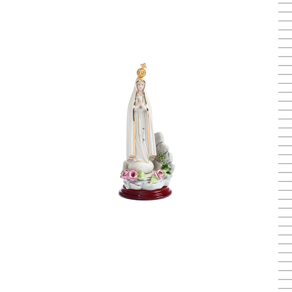 Nossa Sra.de Fátima Porcelana Muro 15,50cm