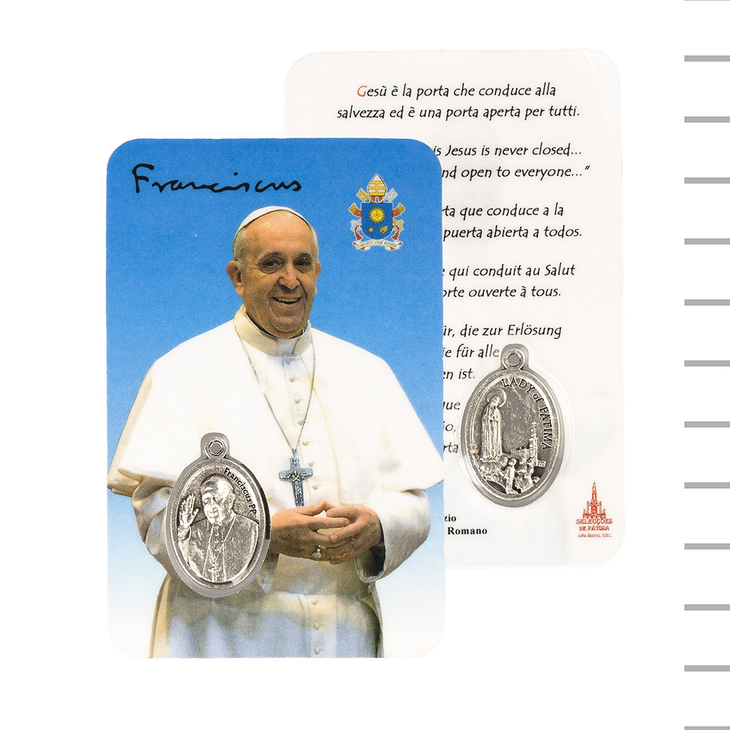 Pagela com Medalha Papa Francisco vs Fátima