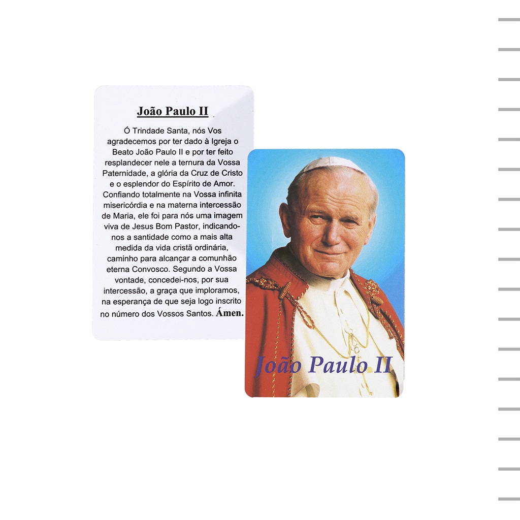 Pagela Plastificada Papa João Paulo II
