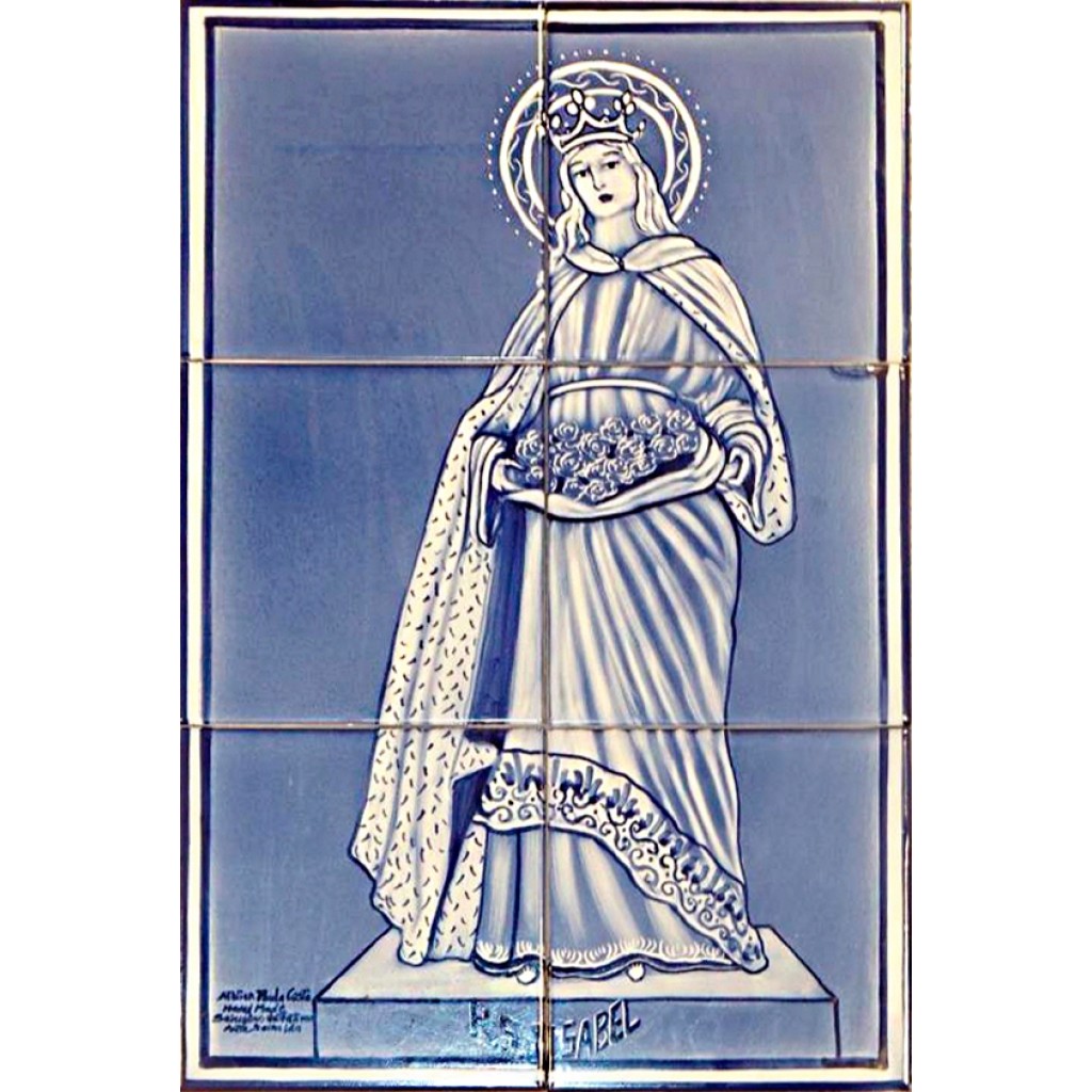 Painel de 6 Azulejos Pintados à Mão Uniforme