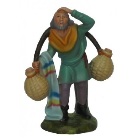 Pastor com Cestos e Mão na Testa 19.50cm Pastor com Cestos e Mão na Testa 19.50cm