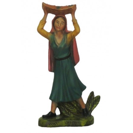 Pastora com Cesta de Fruta à Cabeça 19cm Pastora com Cesta de Fruta à Cabeça 19cm