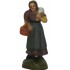 Pastora com Saco às Costas e Cesta no Braço 13cm