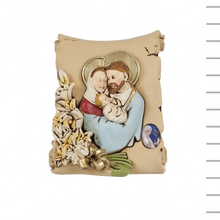 Pergaminho de Resina com Sagrada Família Pergaminho de Resina com Sagrada Família