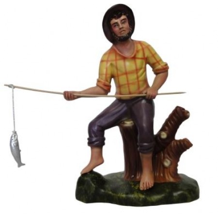 Pescador Sentado 27cm Pescador Sentado 27cm