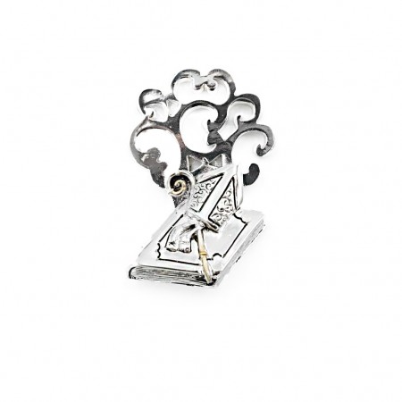 Placa Árvore do Crisma Argentada 7,5x5cm Placa Árvore do Crisma Argentada 7,5x5cm