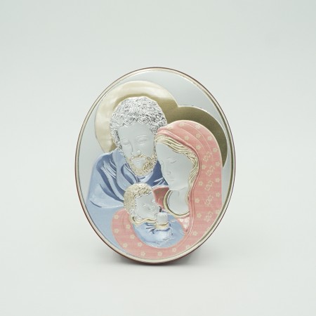 Placa Bilaminada Sagrada Família Colorida 11x14cm Placa Bilaminada Sagrada Família Colorida 11x14cm