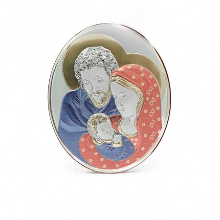 Placa Bilaminada Sagrada Família Colorida 16x20cm Placa Bilaminada Sagrada Família Colorida 16x20cm