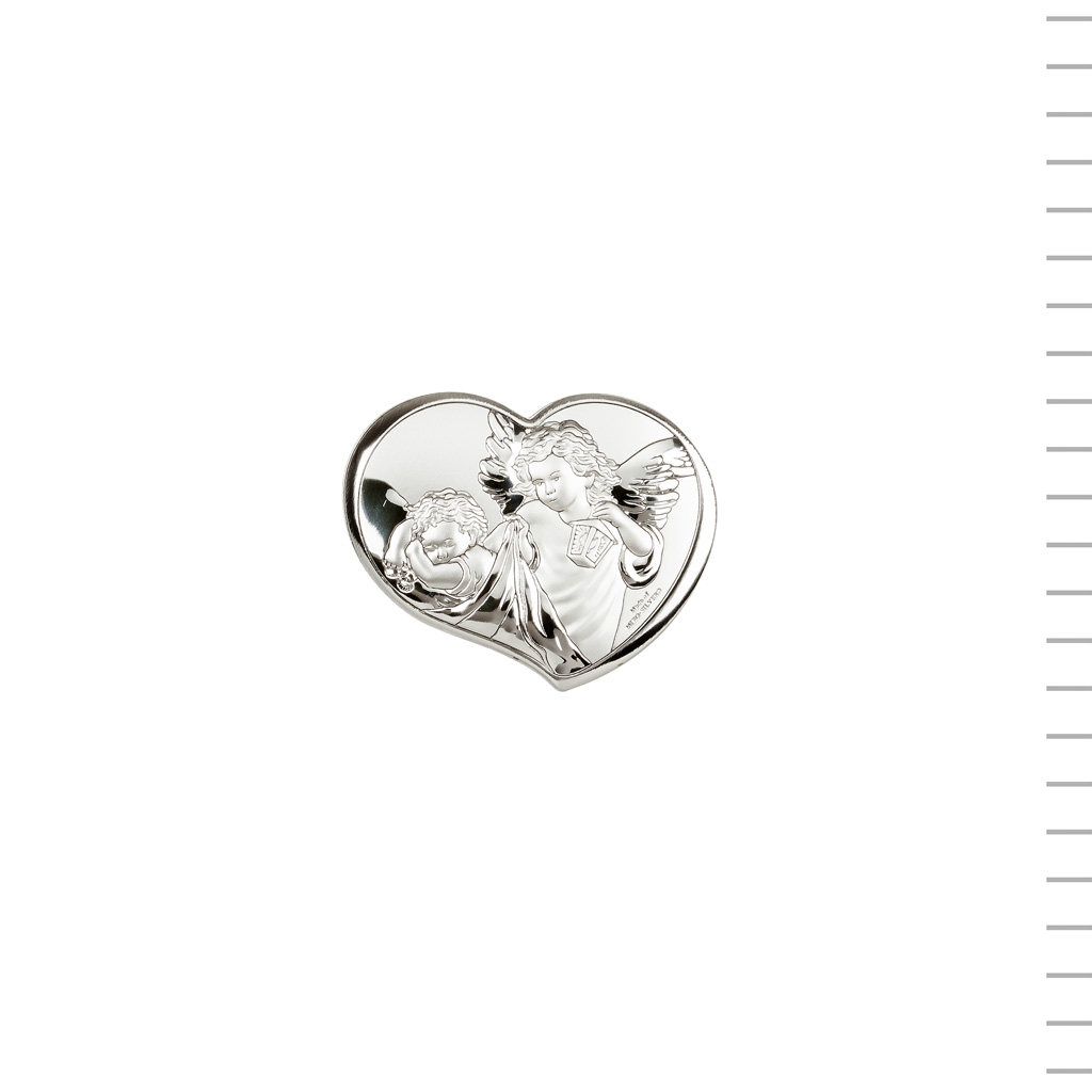 Placa Branca Bilaminada C/ Anjos 7.5x6cm