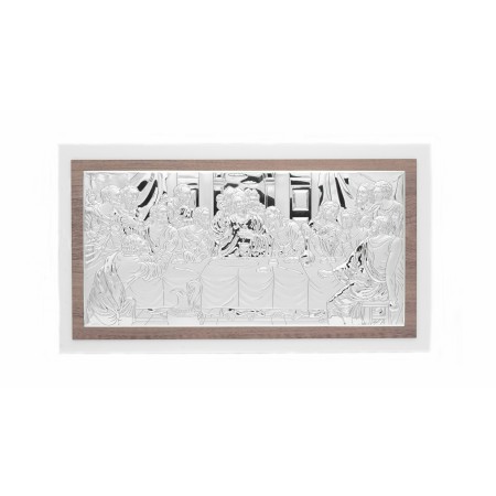 Placa C/ Ultima Ceia de Cristo Bilaminado 32x21cm Placa C/ Ultima Ceia de Cristo Bilaminado 32x21cm