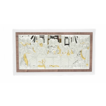 Placa C/ Ultima Ceia de Cristo Bilaminado 32x21cm Placa C/ Ultima Ceia de Cristo Bilaminado 32x21cm