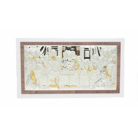 Placa C/ Ultima Ceia de Cristo Bilaminado 46x26 cm Placa C/ Ultima Ceia de Cristo Bilaminado 46x26 cm