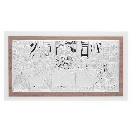 Placa C/ Ultima Ceia de Cristo Bilaminado 46x26cm Placa C/ Ultima Ceia de Cristo Bilaminado 46x26cm