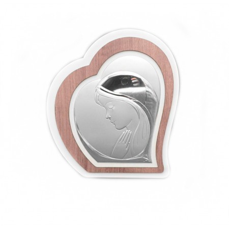 Placa C/Coração Bilaminado Rosto N.S.Fátima18x20cm Placa C/Coração Bilaminado Rosto N.S.Fátima18x20cm