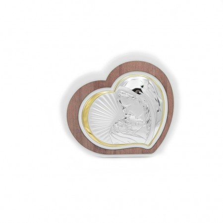 Placa Coração C/ Amor Mãe Ouro Bilaminado 25x22cm Placa Coração C/ Amor Mãe Ouro Bilaminado 25x22cm