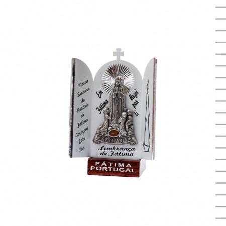 Placa de Alumínio Livro com Cruz Aparição Metal CB 10 cm