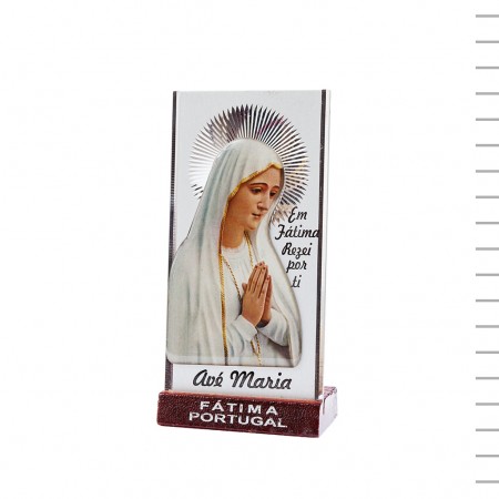 Placa de Alumínio Rectangular Fátima Colorida 14 cm CB