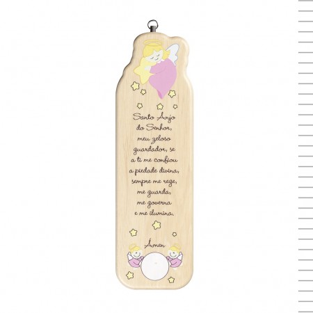 Placa de Madeira com Oração do Anjo Placa de Madeira com Oração do Anjo