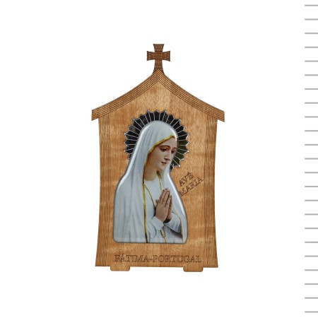 Placa de Madeira Virgem Colorida 15.50x8.00cm