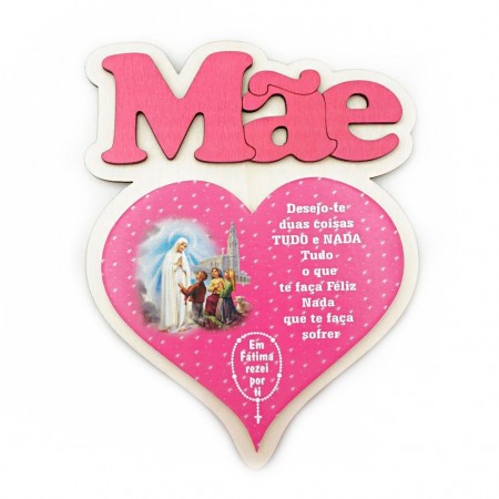 Placa de Pendurar Madeira Coração 18x14cm Placa de Pendurar Madeira Coração 18x14cm