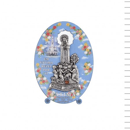 Placa Madeira Colorida Aparição Metal 15 cm