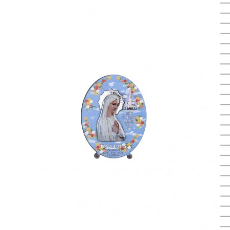 Placa Madeira Virgem Colorida 9 cm