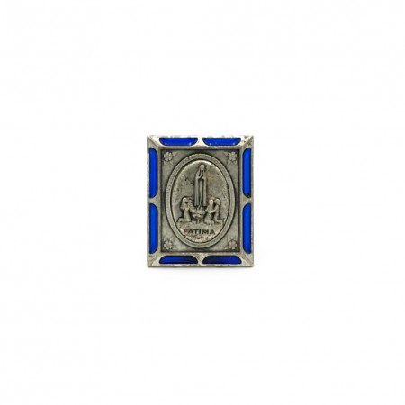 Placa Nikelada com Azul e Aparição de Fátima Placa Nikelada com Azul e Aparição de Fátima