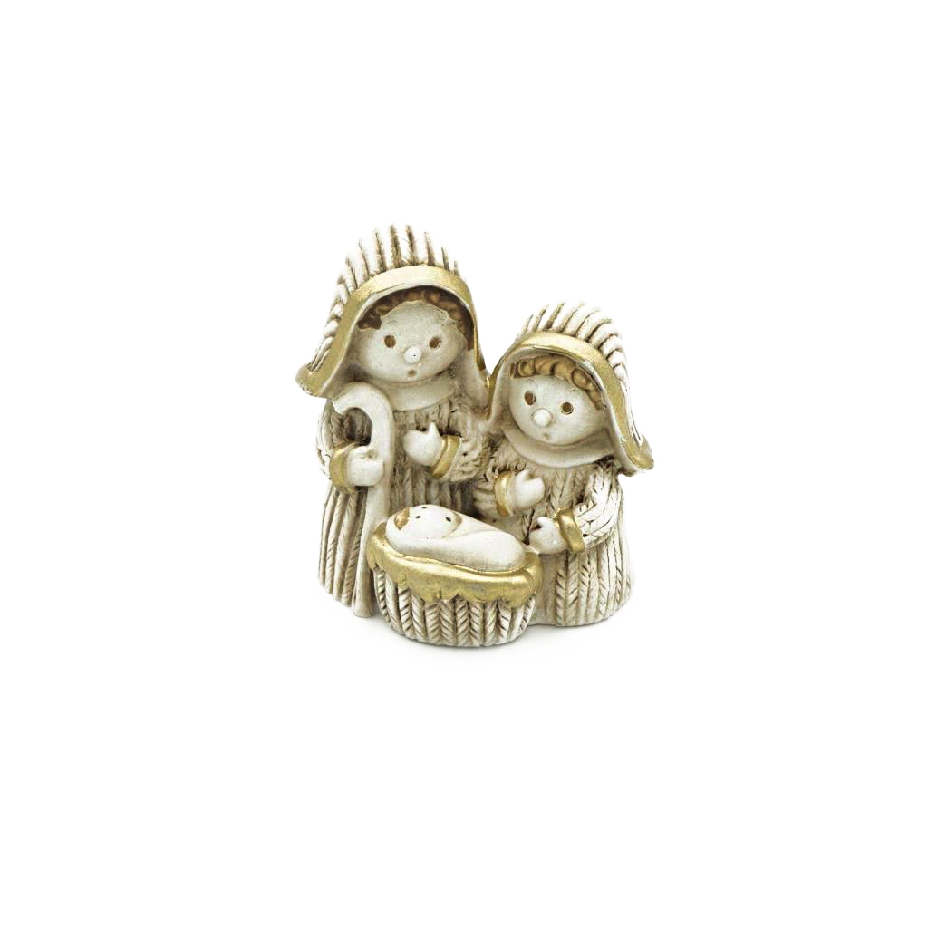 Presépio Bege C/ Dourado 6cm