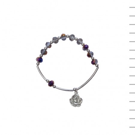 Pulseira Cristal Tubos Azul Pulseira Cristal Tubos Azul