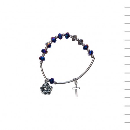 Pulseira Cristal Tubos Violeta Pulseira Cristal Tubos Violeta