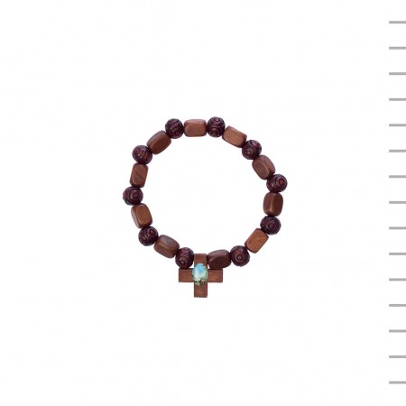 Pulseira Dezena de Madeira com Fátima Pulseira Dezena de Madeira com Fátima
