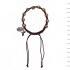 Pulseira Madeira com Fio e Crucifixo + Medalha