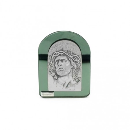 Quadro de Vidro C/ Figura Argentada Quadro de Vidro C/ Figura Argentada