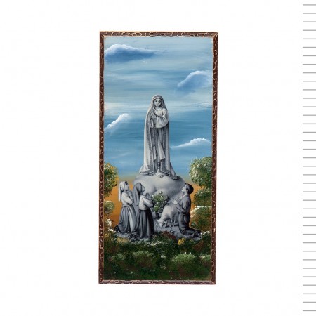 Retábulo 307 Fátima Preto e Branco 14*30cm Retábulo 307 Fátima Preto e Branco 14*30cm