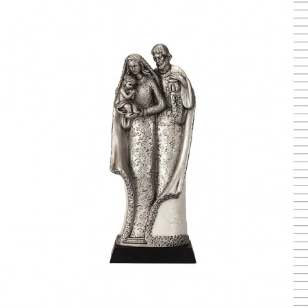 Sagrada Família Estilizada Prateada 27 cm Sagrada Família Estilizada Prateada 27 cm