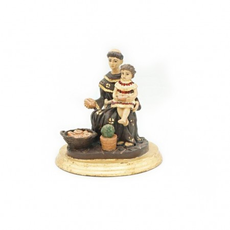 Santo António a Distribuir Pão Pintura Antiga 17cm Santo António a Distribuir Pão Pintura Antiga 17cm