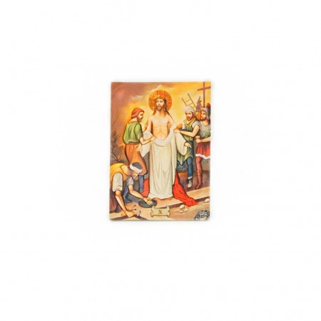 Tela C/ Via Sacra Colorida 15 Estações 13x18cm Tela C/ Via Sacra Colorida 15 Estações 13x18cm