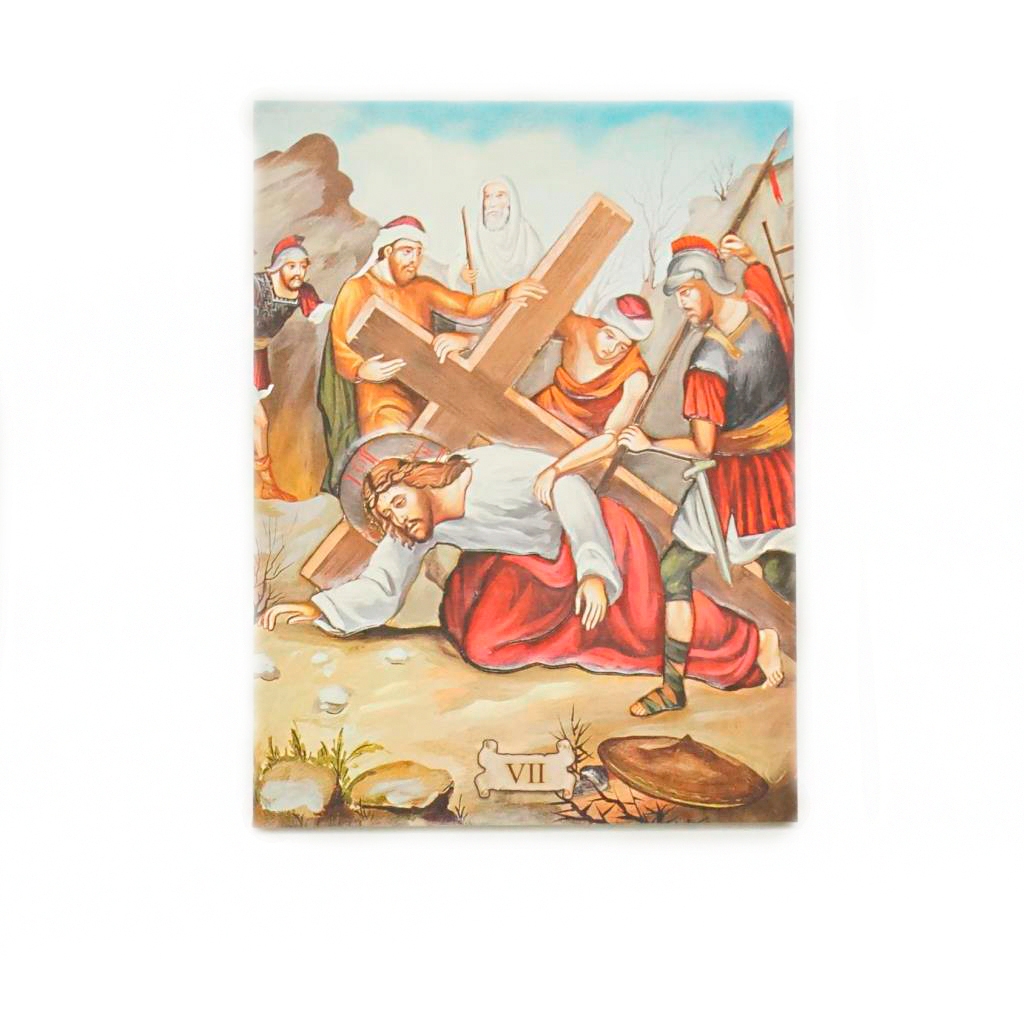 Tela C/ Via Sacra Colorida 15 Estações 30x40cm