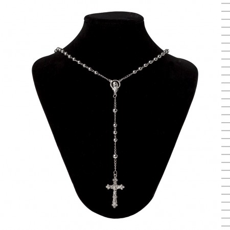 Terço Colar Prata 925 Bola Lisa N.º5, 20gr Terço Colar Prata 925 Bola Lisa N.º5, 20gr