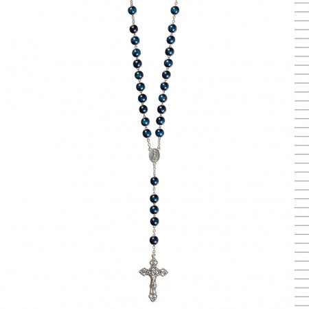 Terço de Madeira Azul ou Bordeux com Caixa Terço de Madeira Azul ou Bordeux com Caixa