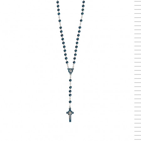 Terço de Madeira Azul ou Bordeux de São Bento com Caixa Terço de Madeira Azul ou Bordeux de São Bento com Caixa