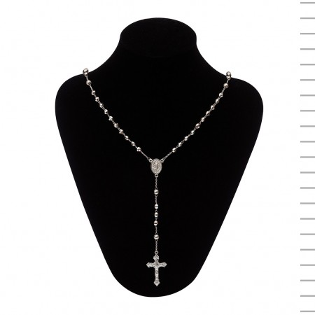 Terço de Prata Conta Lapidada nº5 17,4gr Terço de Prata Conta Lapidada nº5 17,4gr