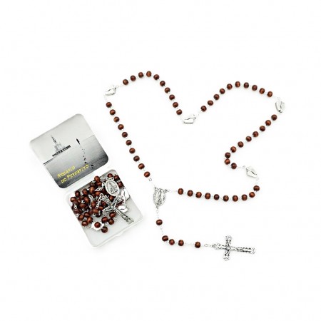 Terço do Peregrino em Madeira Conta 3mm Terço do Peregrino em Madeira Conta 3mm