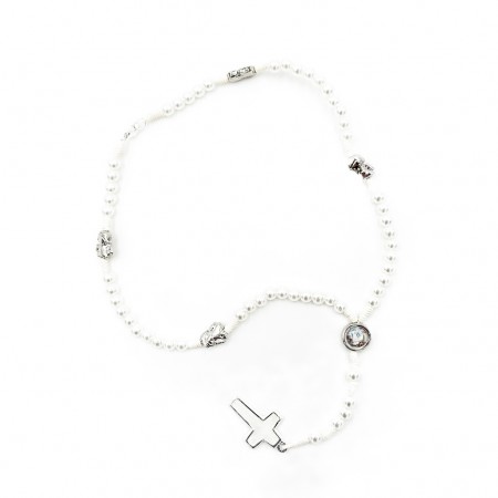 Terço / Fio em Cordão Conta Pérola PN Anjo Terço / Fio em Cordão Conta Pérola PN Anjo