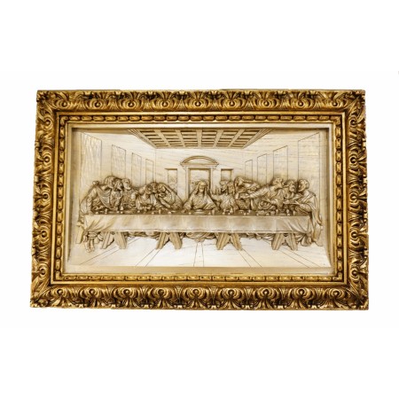 Ultima Ceia de Cristo Dourado/Prateado 30*19cm