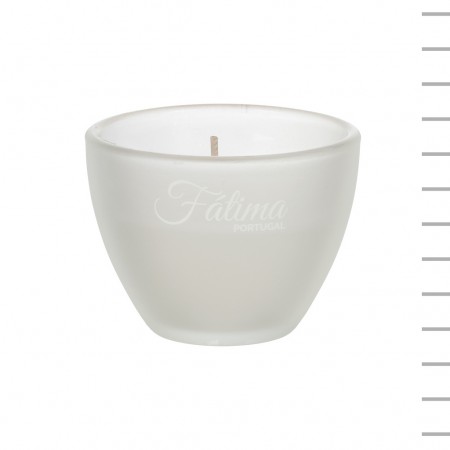 Vela Aromática em Copo de Vidro Com Fátima Vela Aromática em Copo de Vidro Com Fátima