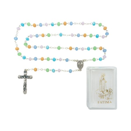 Terço Multicolor de Cristal C/ Caixa