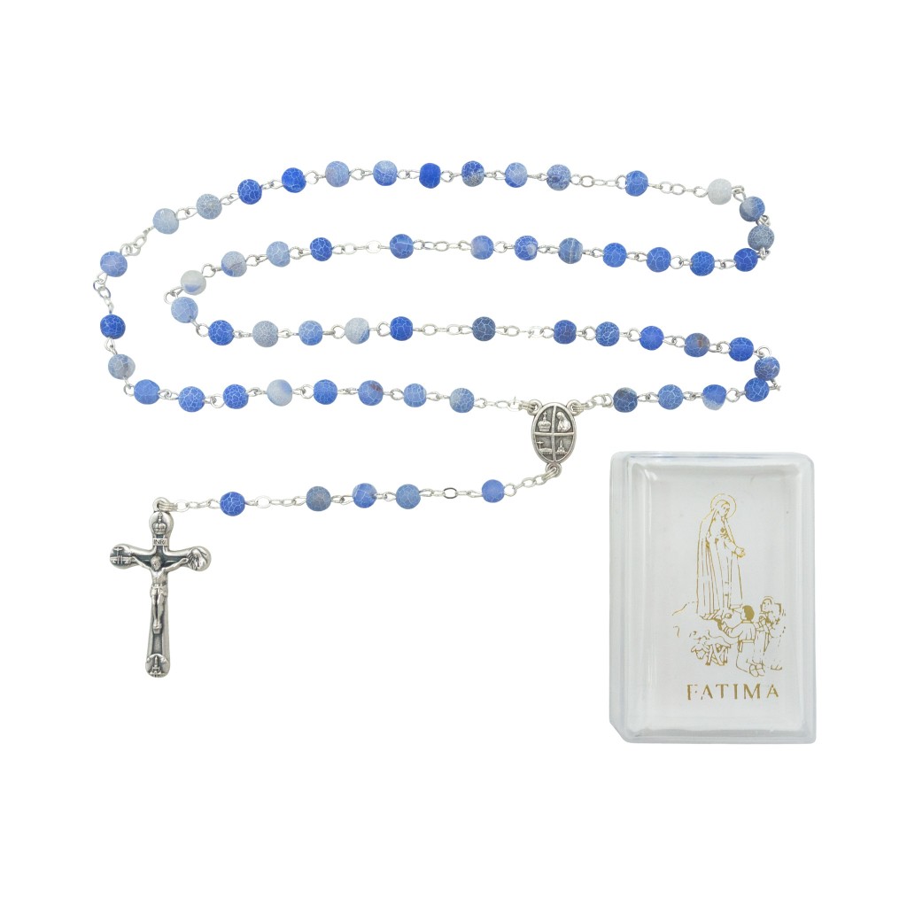 Terço de Fátima C/ Conta Pedra Div. Cores