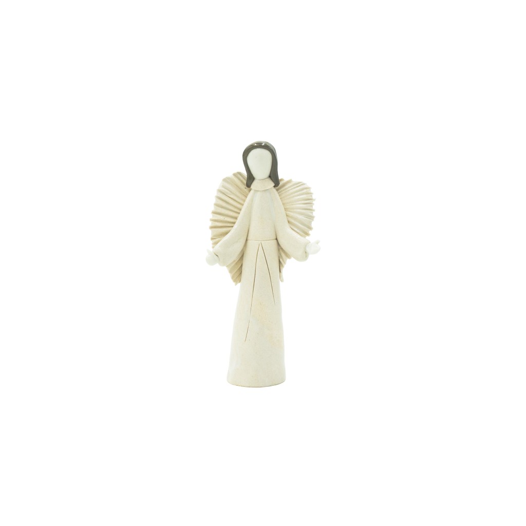 Anjo da Guarda Artesanal em Grês e Porcelana