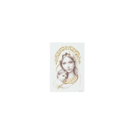 Placa C/ Amor de Mãe C/ Dourado 10x14cm